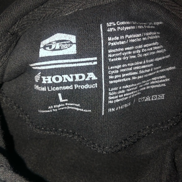 HONDA RACING TEAM- Black Hoodie - Picture 3 of 9